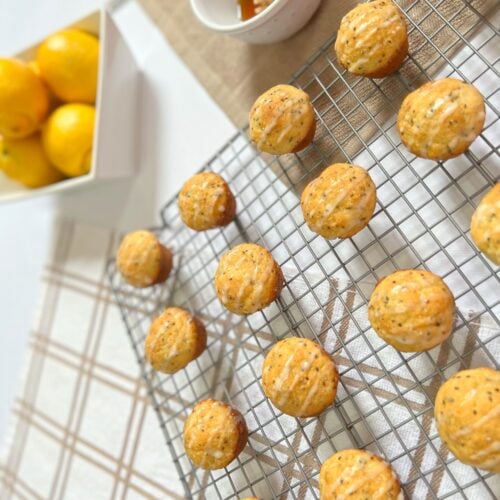 Lemon chia seed mini muffins