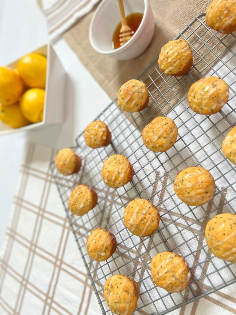 Lemon chia seed mini muffins