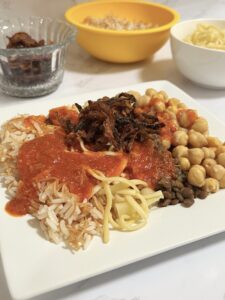 Egyptian koshari (koshary)