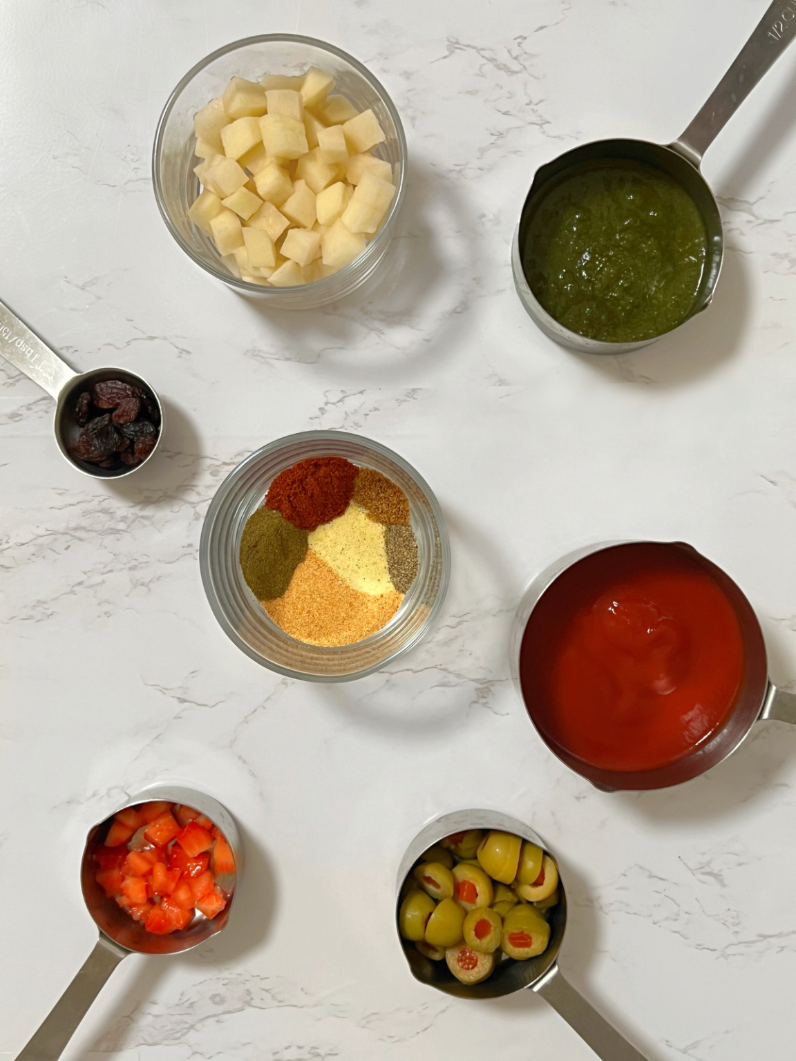 Puerto Rican Picadillo ingredients