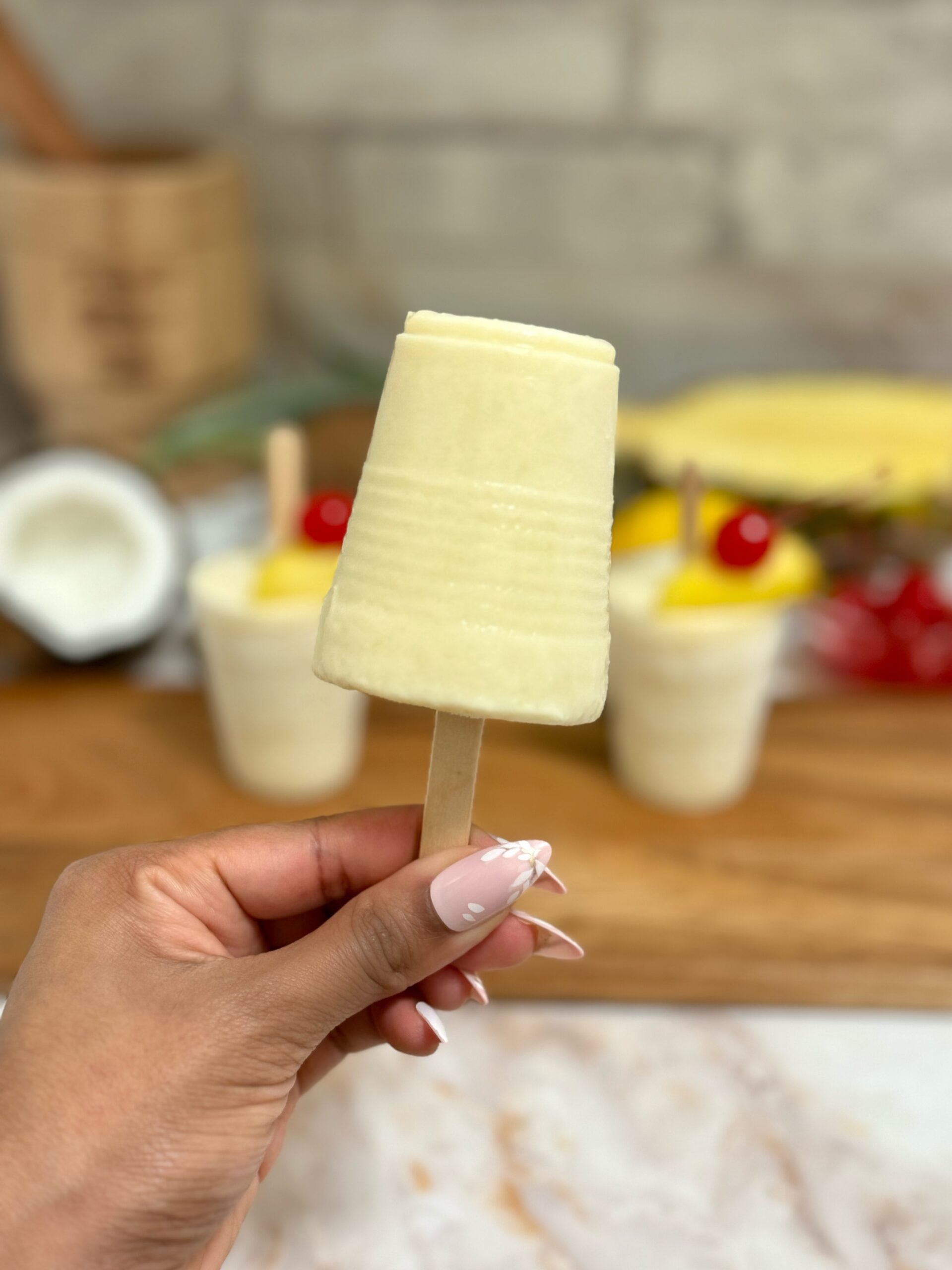 Limber de piña colada, piña colada ice pops