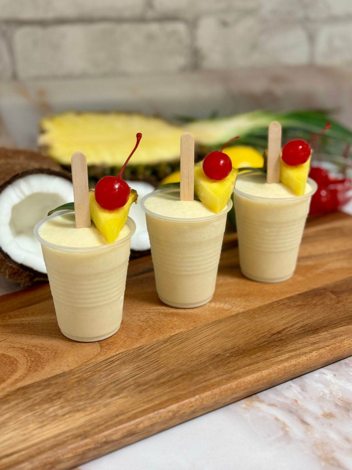 Limber de piña colada, piña colada ice pops