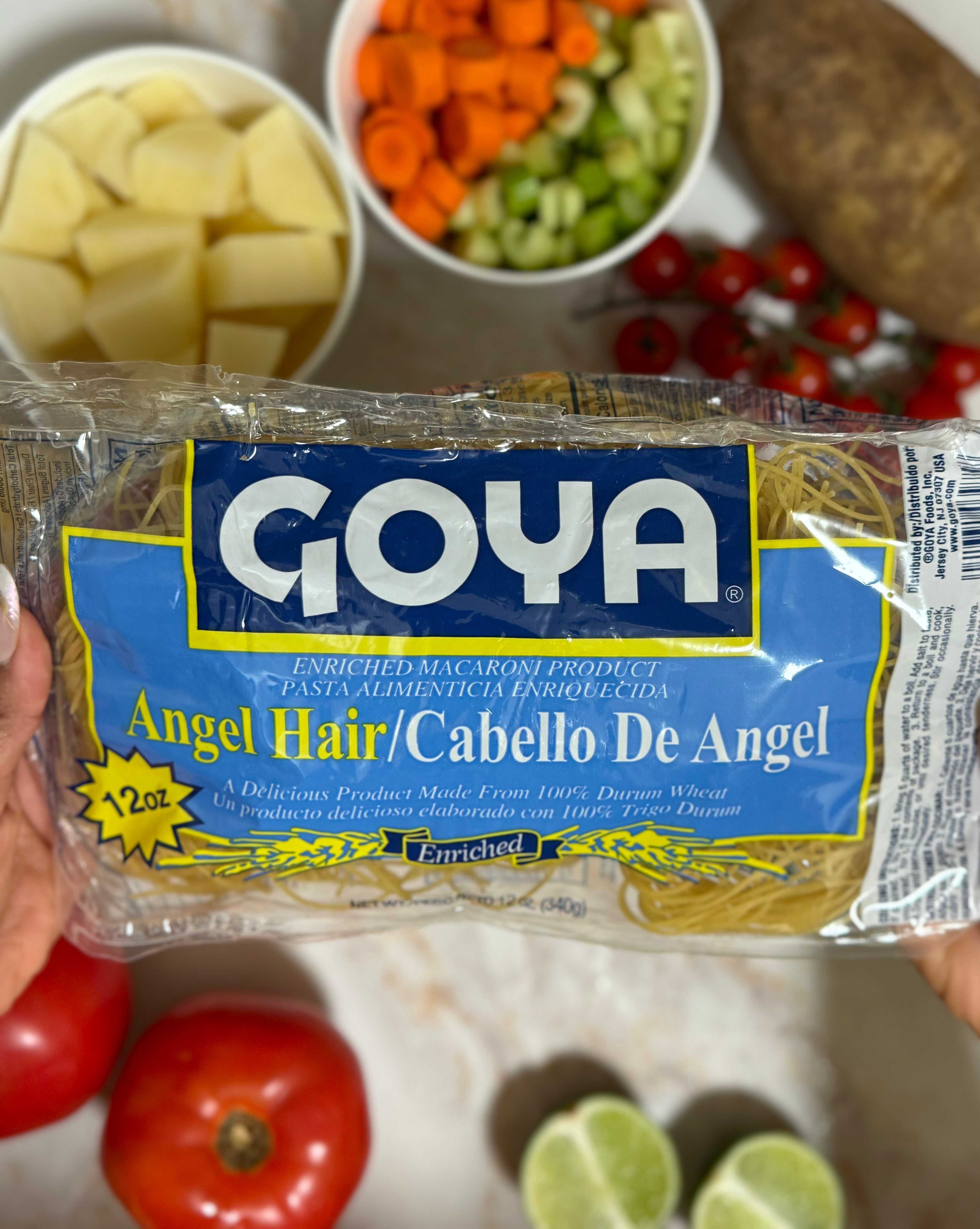 Goya fideos for sopa de pollo con fideos
