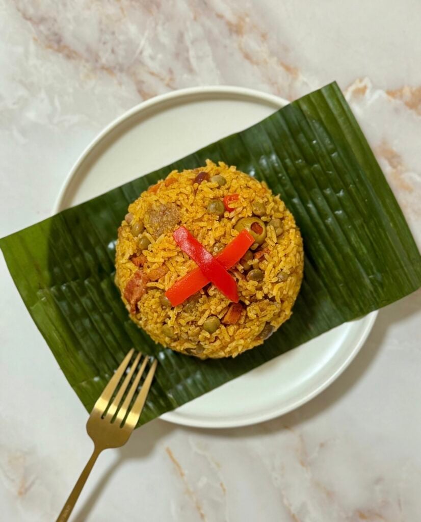 Arroz Apastelado, Rice with Green Bananas