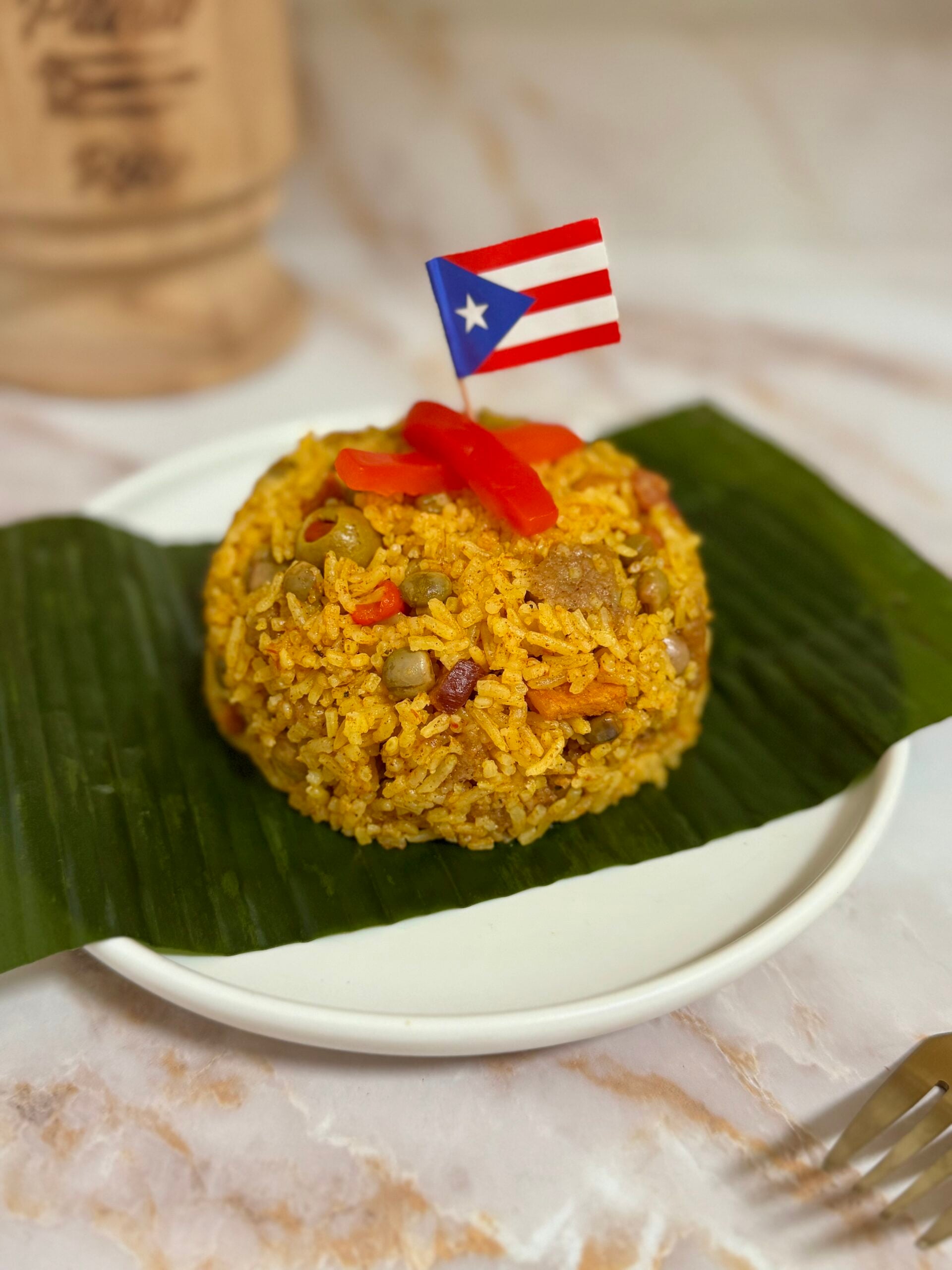 Arroz Apastelado, Rice with Green Bananas