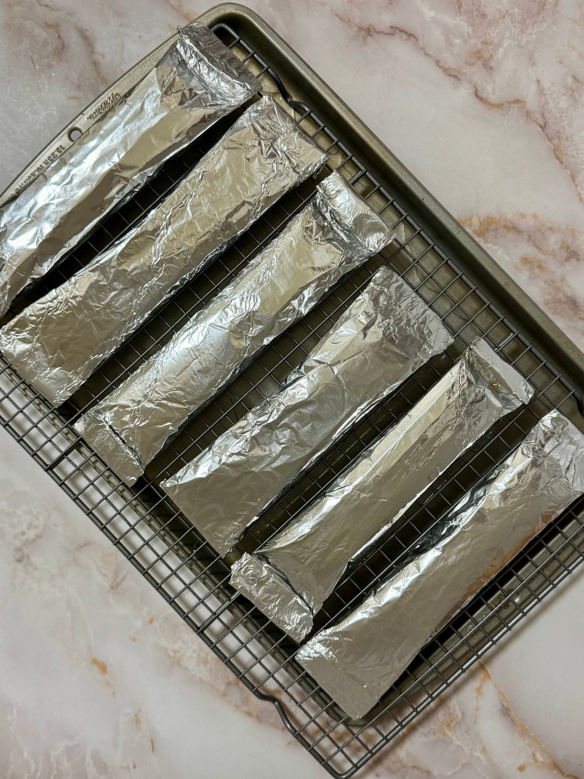 empanadas de yuca wrapped in foil