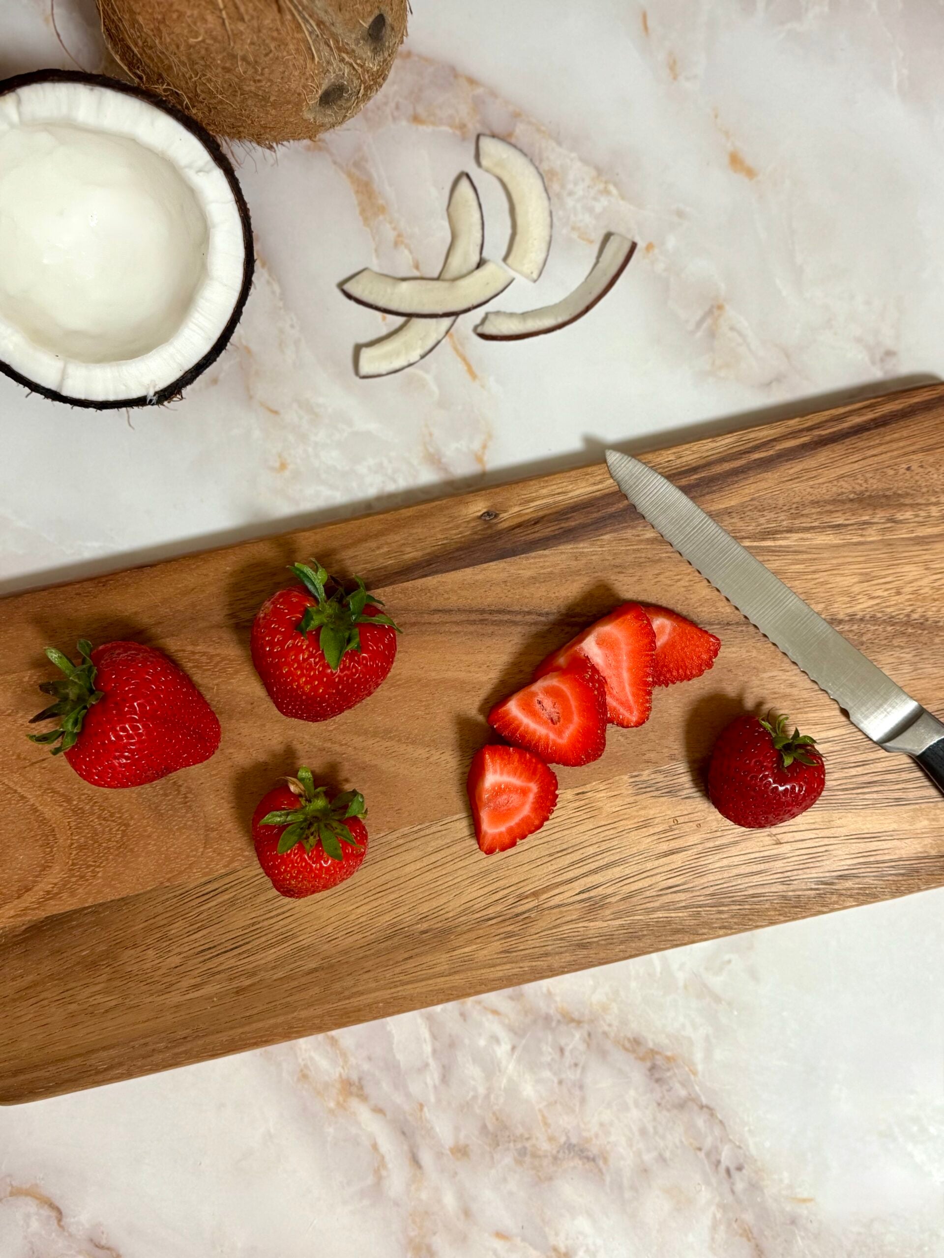 limber de coco con fresa ingredients