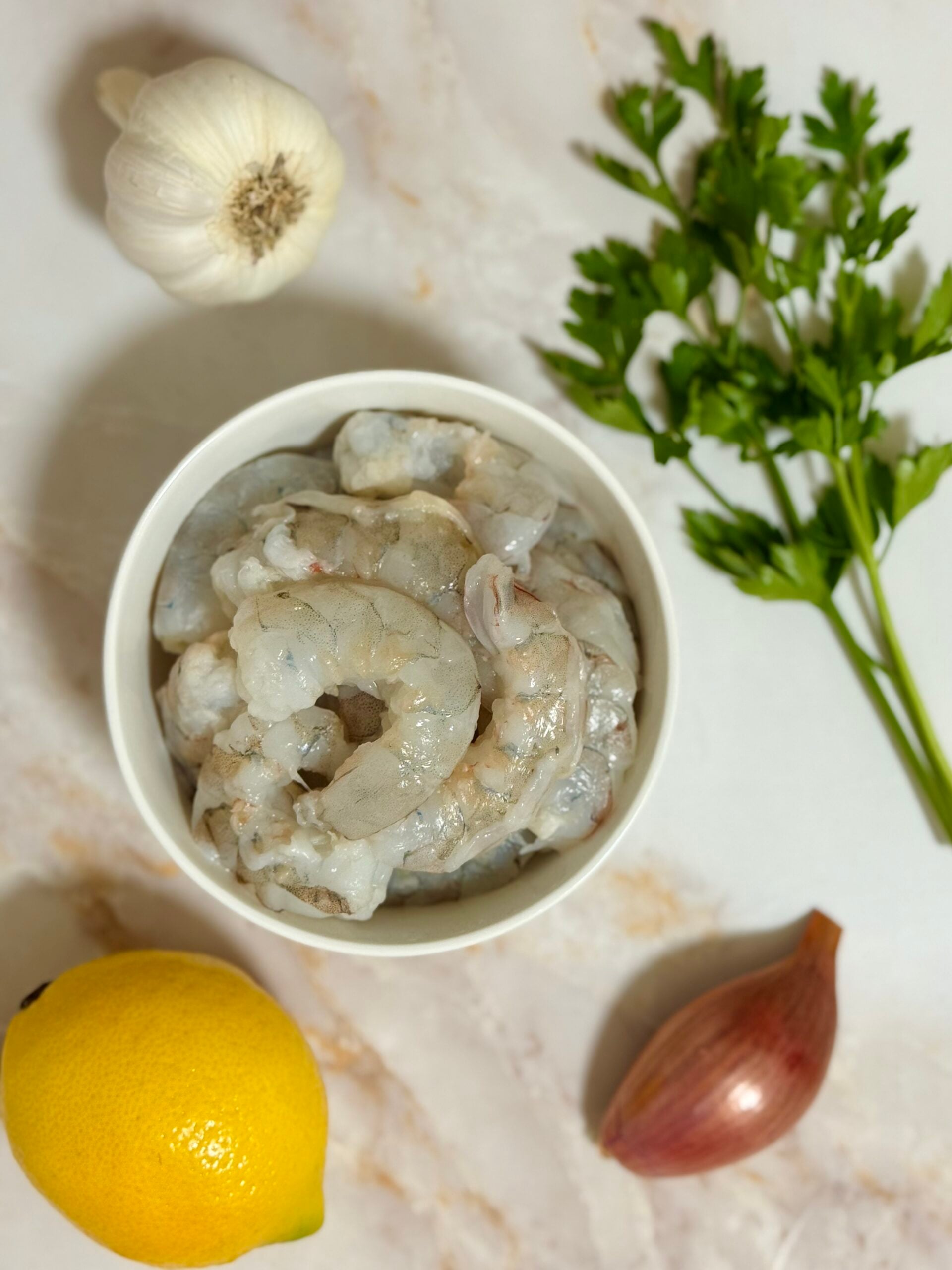 Camarones al ajillo ingredients
