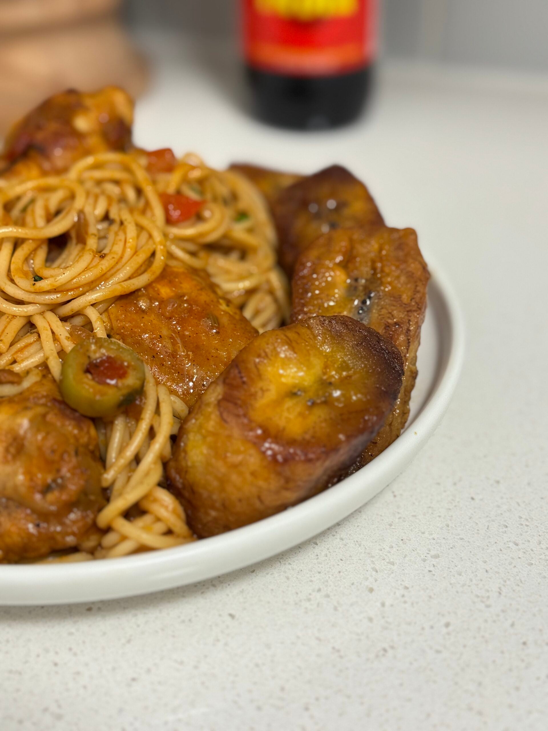 Puerto Rican Spaghetti with chicken
