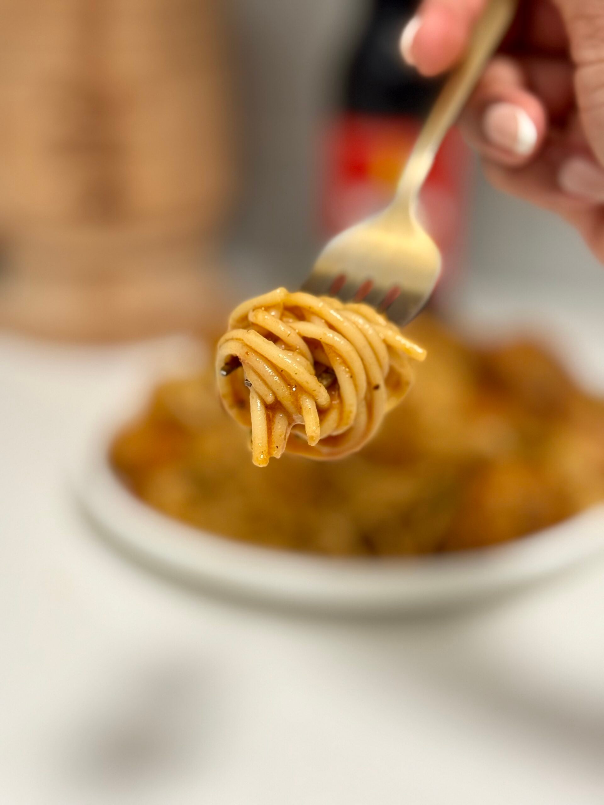 espagueti con pollo